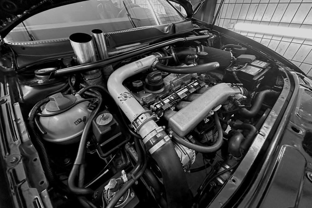 Getunter Motor mit Turbo-Umbau